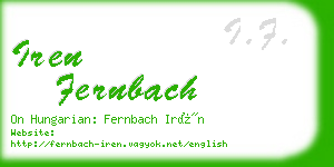 iren fernbach business card